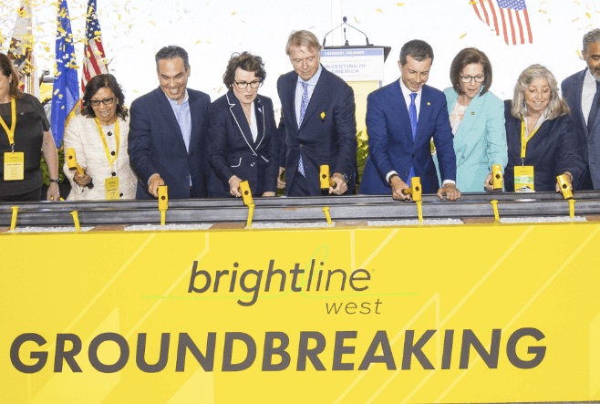 Brightline West breaks ground, making history with high-speed rail